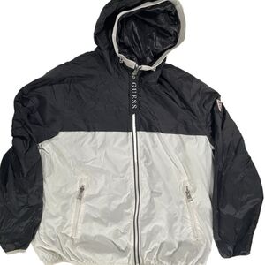 GUESS Two-Tone Black and White Windbreaker